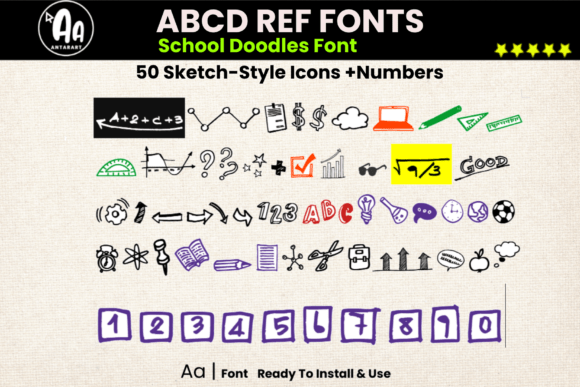 Abcd Ref School Icons: A Creative Font for Campaign Design