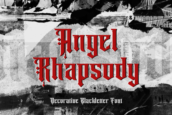Angel Rhapsody Font Review: A Bold Blackletter for Creative Branding