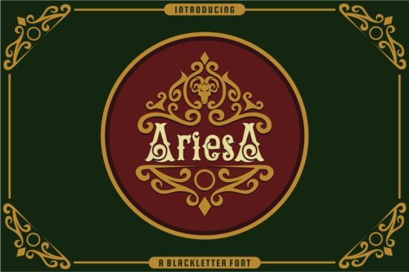 Ariesa: A Premium Blackletter Font for Strong Brand Identity