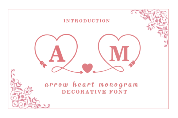 Arrow Heart Monogram: A Creative Typeface for Handmade Branding