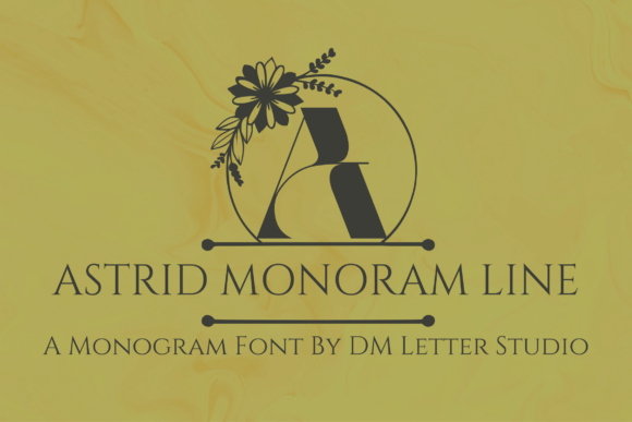 Astrid Monogram Line: The Elegant Typeface for Handmade Brands