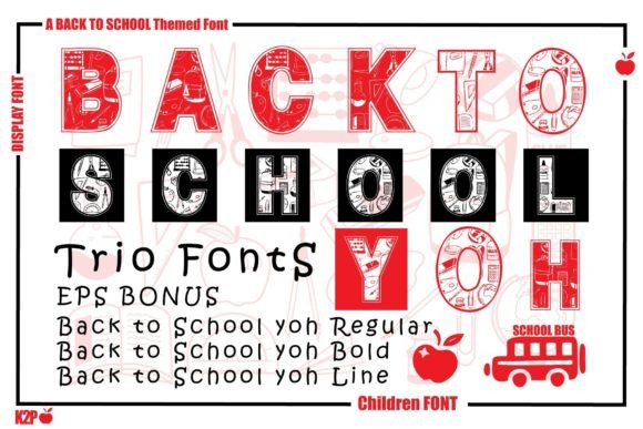 Back to School Yoh: A Bold Decorative Typeface for Playful Branding
