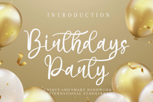 Birthdays Party: A Handwritten Script Font for Editorial Design