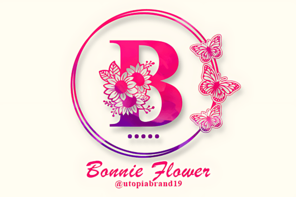 Bonnie Flower Monogram: A Designer’s Take on Decorative Digital Typography