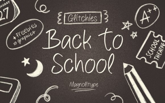 Glitchies Back to School Typeface: Elevate Your Craft Shop Aesthetics