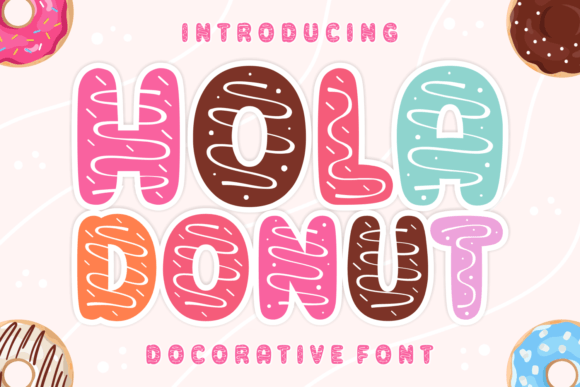 Hola Donut: A Playful Decorative Typeface for Sweet Brand Identities