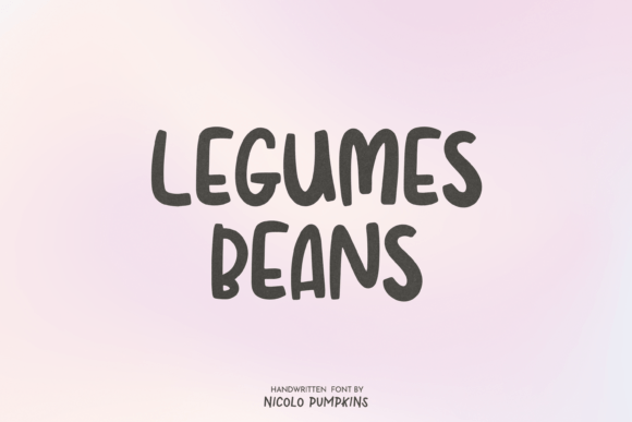 Legumes Beans: The Friendly Handwritten Font for Authentic Branding