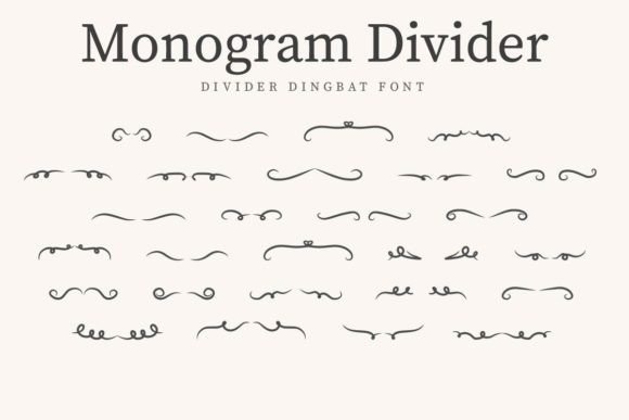 Monogram Divider Typeface: Elevating Web Layouts with Elegant Foliage Accents