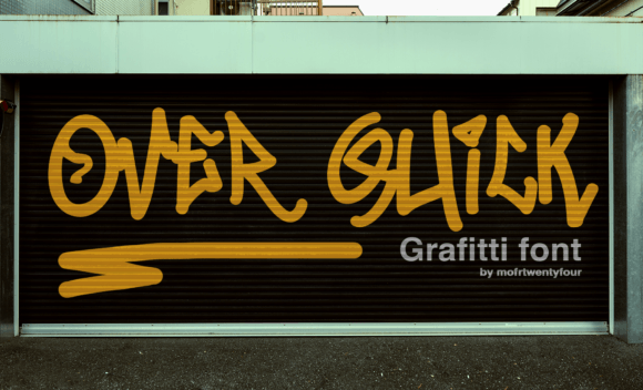 Over Quick Typeface: A Graffiti-Inspired Script for Bold Brand Identity