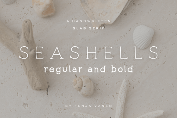 Seashells: A Slab Serif Typeface for Coastal Craft Projects