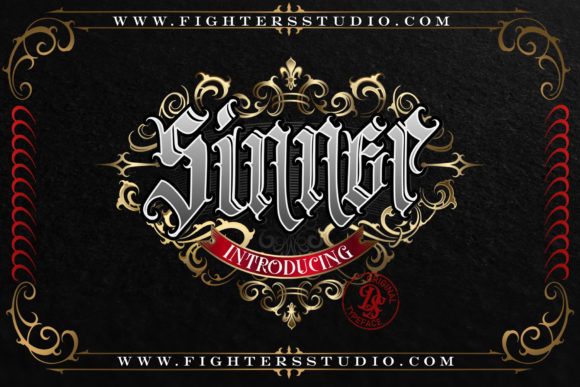 Sinner Font: A Blackletter Typeface That Brings Craft Projects to Life