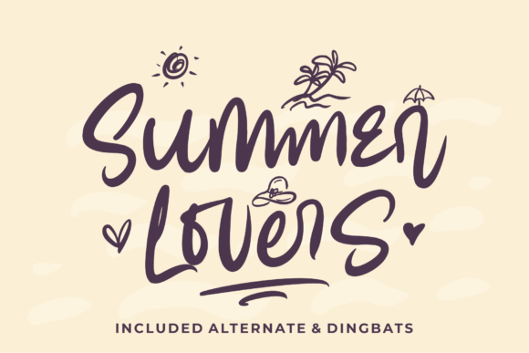 Summer Lovers: A Handwritten Font for Summer Branding