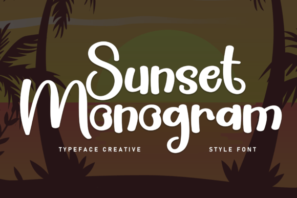 Sunset Monogram: A Sweet Handwritten Font for Brand Identity
