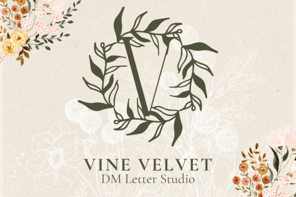 Vine Velvet Monogram: Elevate Brand Identity With Elegant Typography